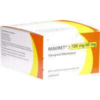 Мавирет 100 мг / 40 мг 84 таблетки, покрытые оболочкой